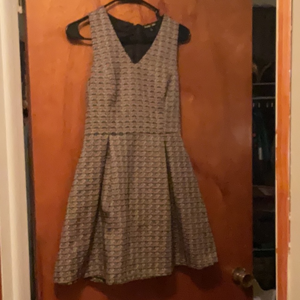 Double Zero (brand) yellow and orange checked mini dress
